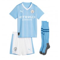 Fotbalové Dres Manchester City Jack Grealish #10 Dětské Domácí 2023-24 Krátký Rukáv (+ trenýrky)